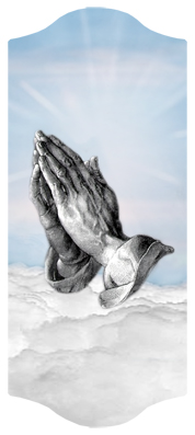 DARAY-C-103-BL Praying Hands Clouds Blue